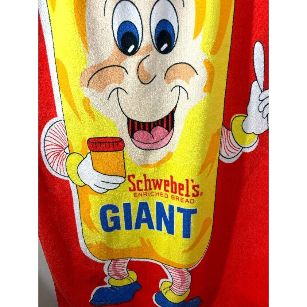 Schwebels Bread‎ Mascot Beach Towel In a Bag Cotton Hilasal 100% Cotton Vintage